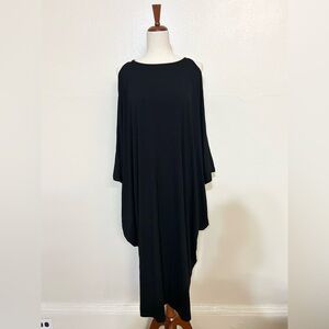 VERANDAH Black Knit Cut Out Shoulder Maxi Dress